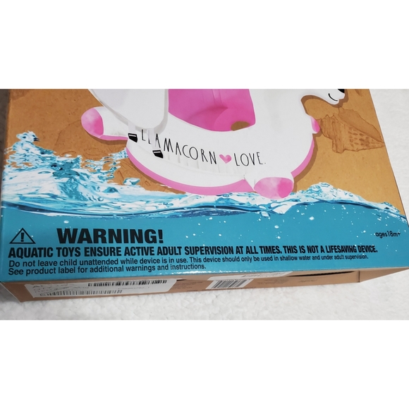Brand New Rae Dunn Llamacorn Love Pool Float with Canopy - 21x25” (For T… - Picture 9 of 9